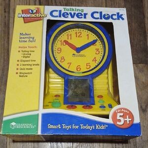 Learning Resources Talking Clever Clock - Bright Yellow